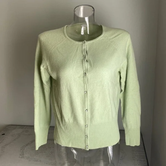 Sweaters Apt Cashmere Cardigan In Lime Green With